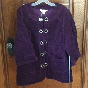 3/4” sleeve corduroy jacket